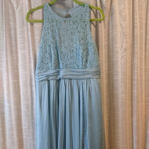 Ice blue bridesmaid dress